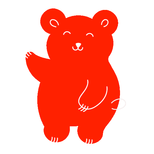 Panda on call: Red panda mascot waving, symbolizing the Ask button for general inquiries and questions.